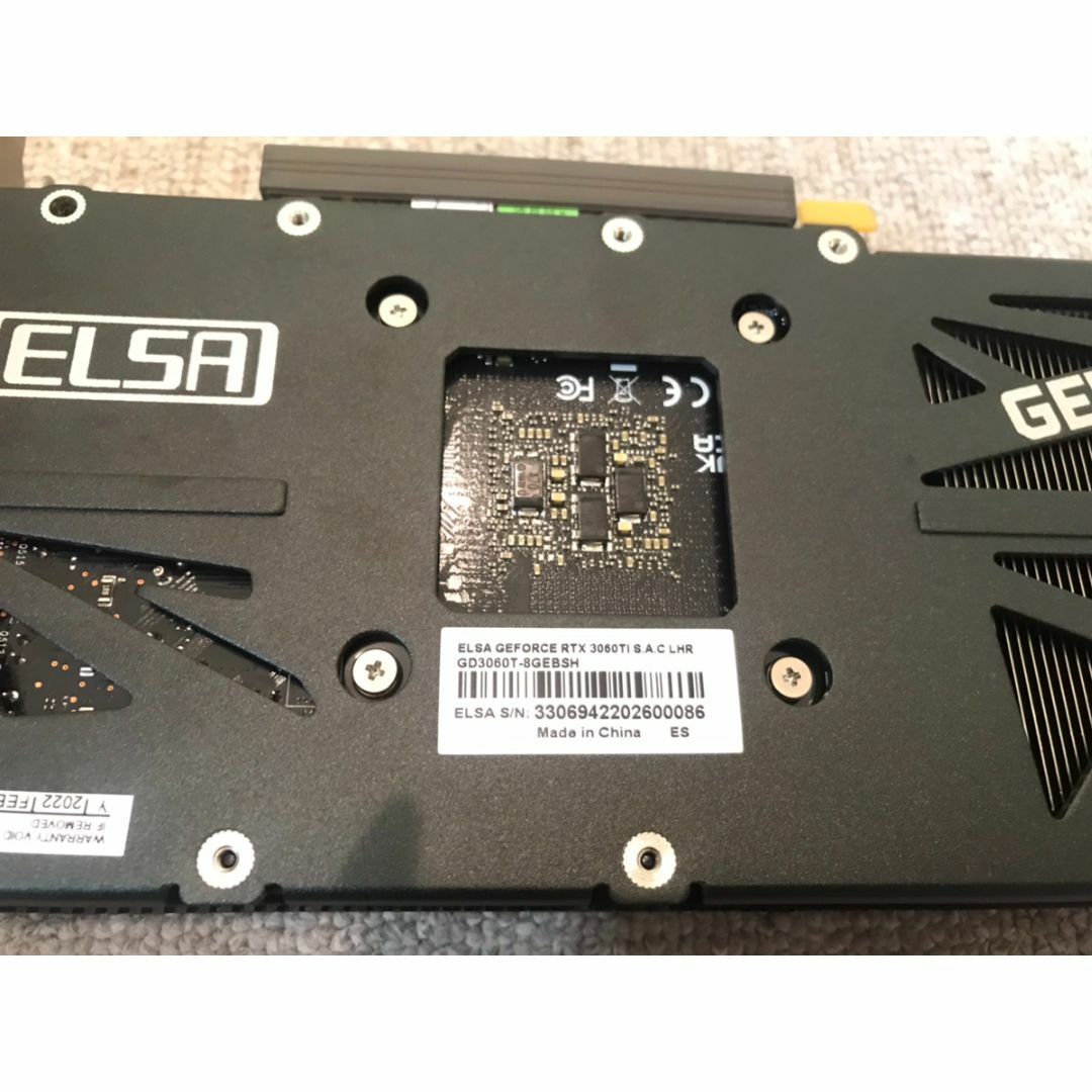 ELSA GeForce RTX 3060 Ti S.A.C LHR グラボスマホ/家電/カメラ