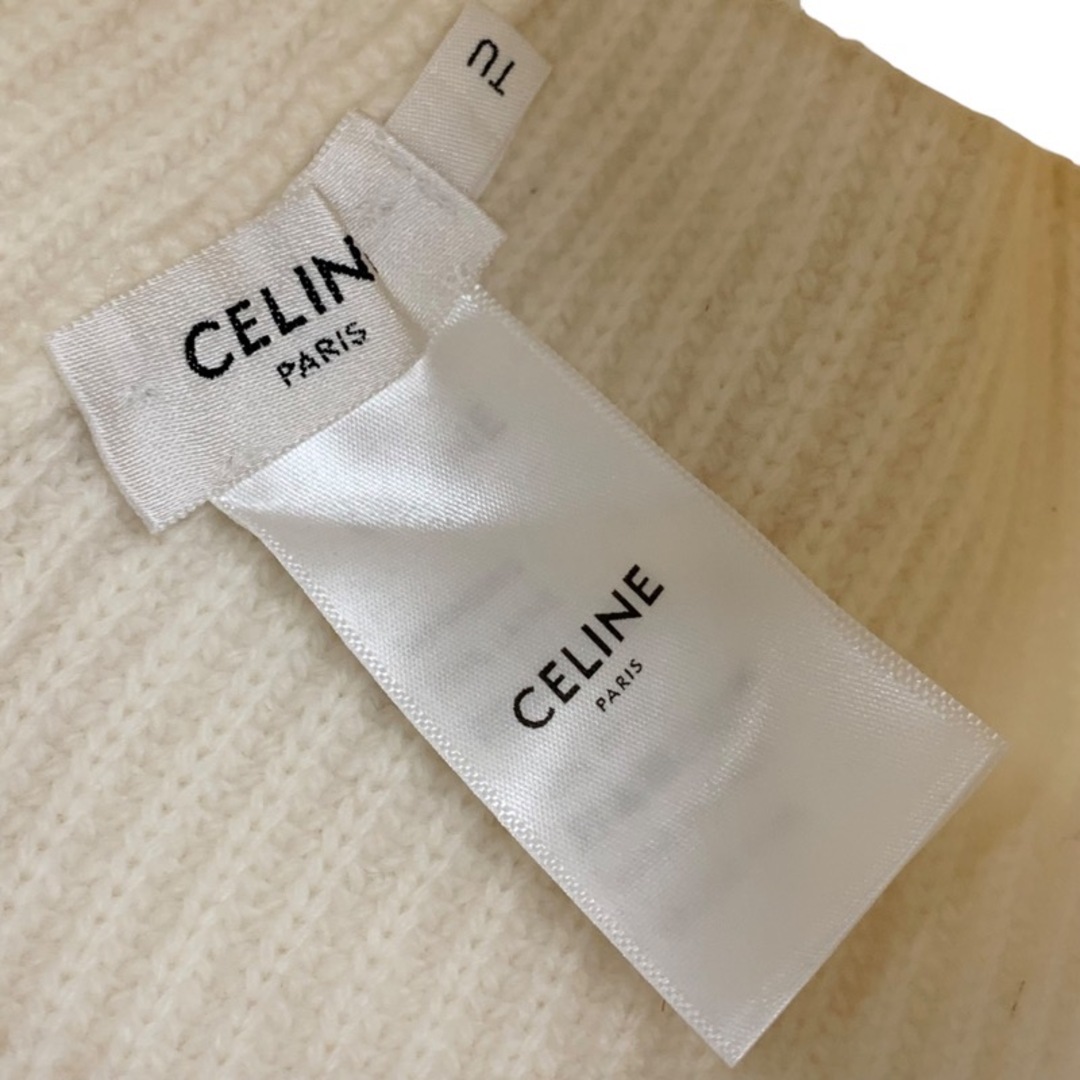 celine(セリーヌ)のセリーヌ CELINE ニットキャップ ニット帽 帽子 ロゴ ウール ホワイト ユニセックス レディースの帽子(その他)の商品写真