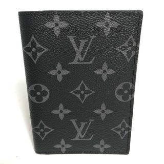 ルイヴィトン(LOUIS VUITTON)のルイヴィトン LOUIS VUITTON クーヴェルテュール・パスポール NM M64501 モノグラムエクリプス トラベルグッズ パスポートケース モノグラムエクリプスキャンバス ブラック 美品(パスケース/IDカードホルダー)