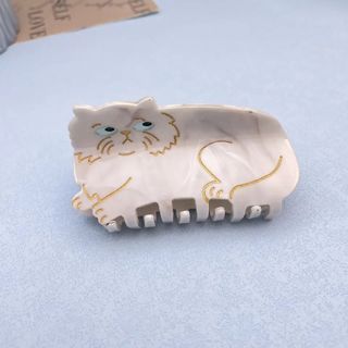 Persian Cat Hair Claw ペルシャ猫　キャット　ヘアクリップ(バレッタ/ヘアクリップ)