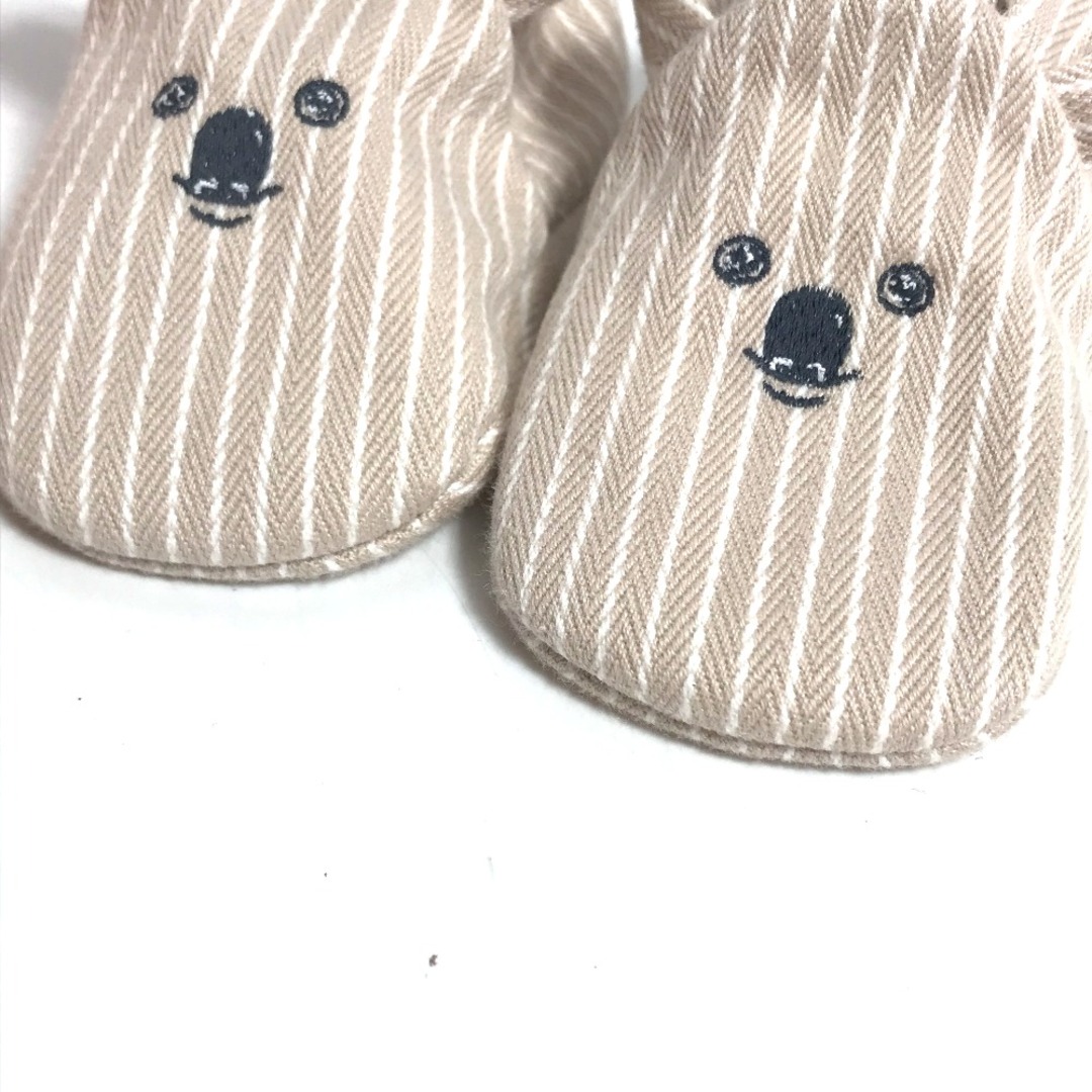 Hermes(エルメス)のエルメス HERMES パスパス コアラ ストライプ baby キッズ プレゼント 赤ちゃん ファーストシューズ 靴 ベビーシューズ コットン ベージュ 未使用 キッズ/ベビー/マタニティのベビー靴/シューズ(~14cm)(その他)の商品写真