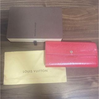 ルイヴィトン(LOUIS VUITTON)のヴィトン　ヴェルニ　長財布　限定色　ショッピングピンク(財布)