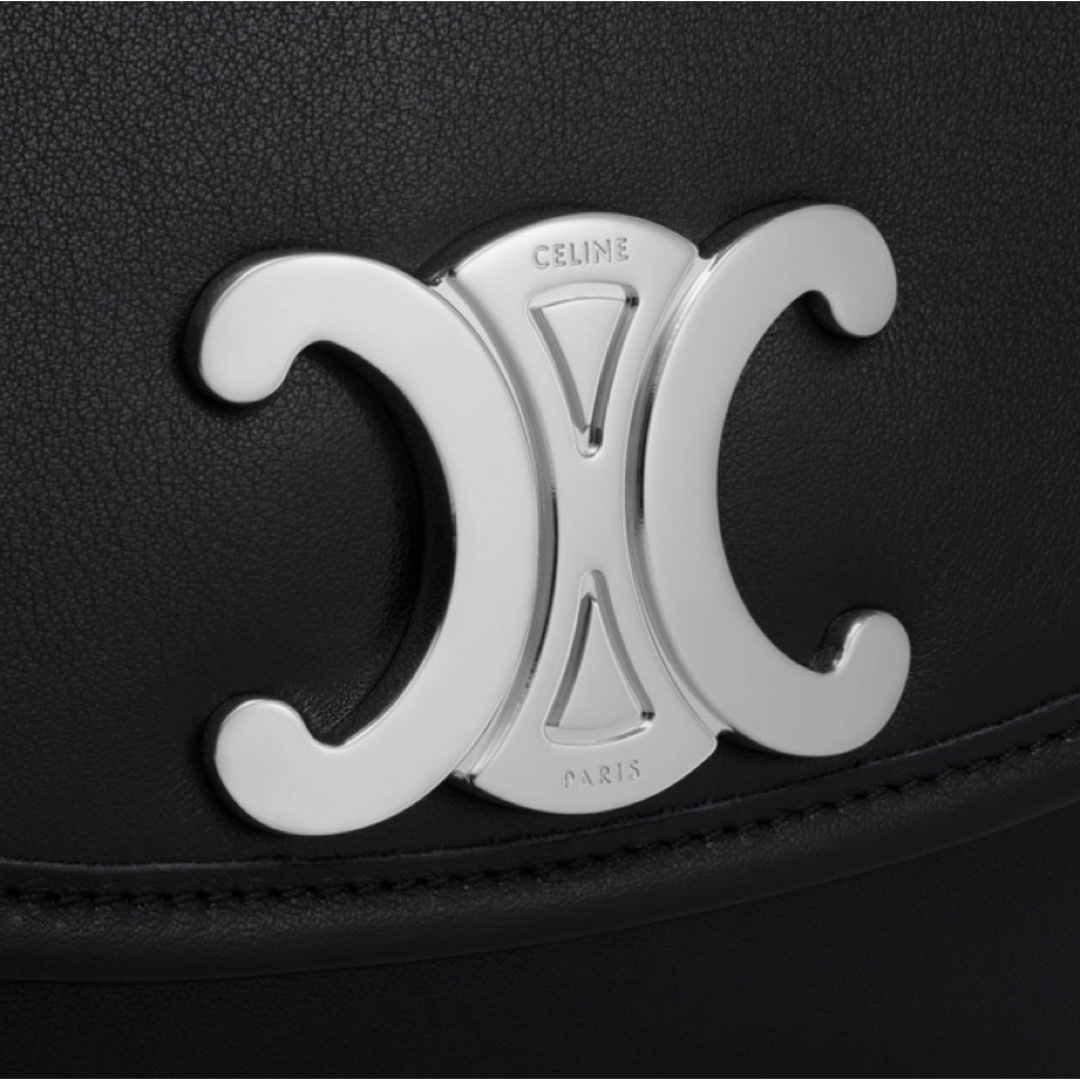 celine(セリーヌ)の新品 CELINE セリーヌ ミディアム ブザス トリオンフ ブラック シルバー メンズのバッグ(ショルダーバッグ)の商品写真