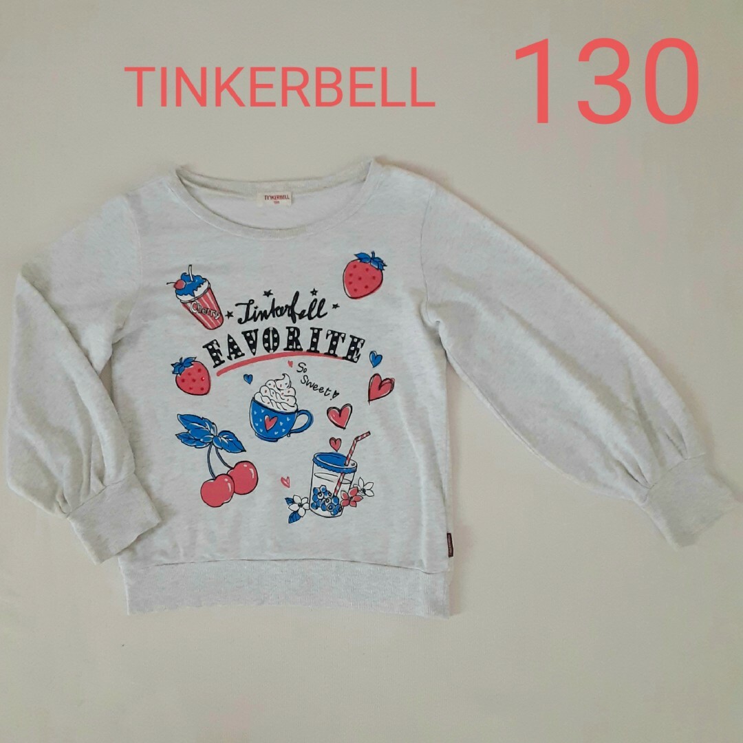 TINKERBELL(ティンカーベル)の【サイズ130】トレーナー TINKERBELL キッズ/ベビー/マタニティのキッズ服女の子用(90cm~)(Tシャツ/カットソー)の商品写真