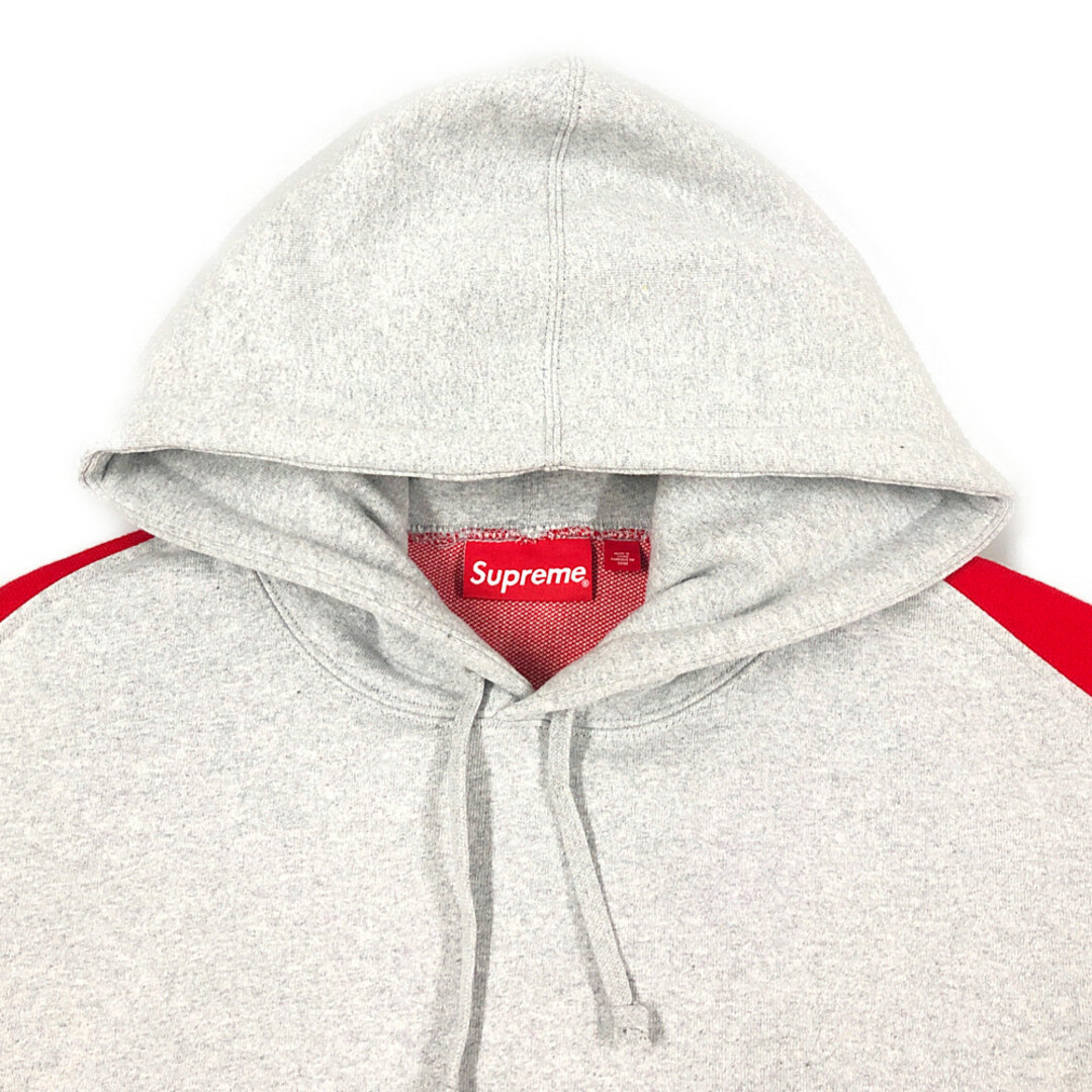 約595cm着丈SUPREME シュプリーム 23AW Big Logo Jaquard Hooded Sweatshirt ジャガードスウェット パーカー ヘザーグレー L 正規品 / 32921