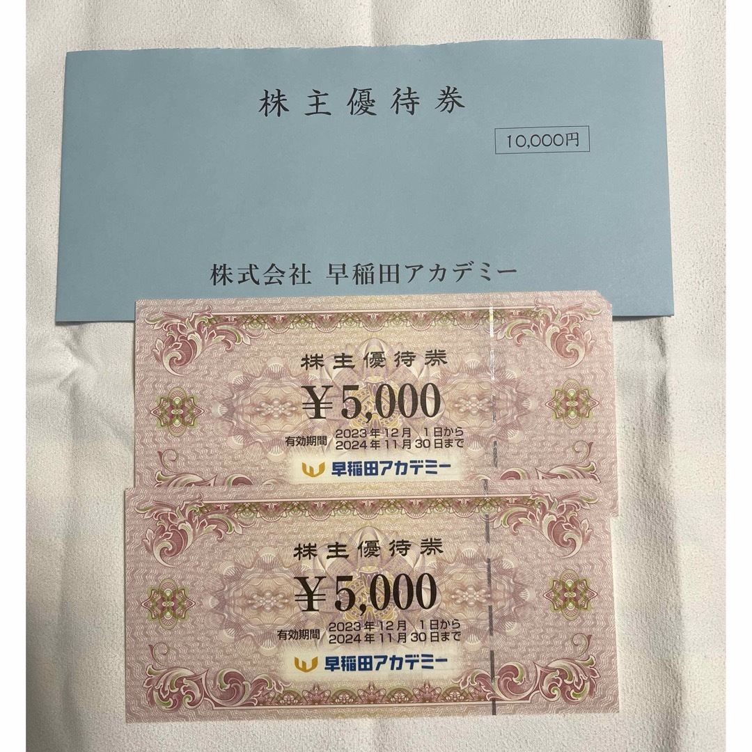 セールの激安通販 早稲田アカデミー 株主優待券(10，000円分