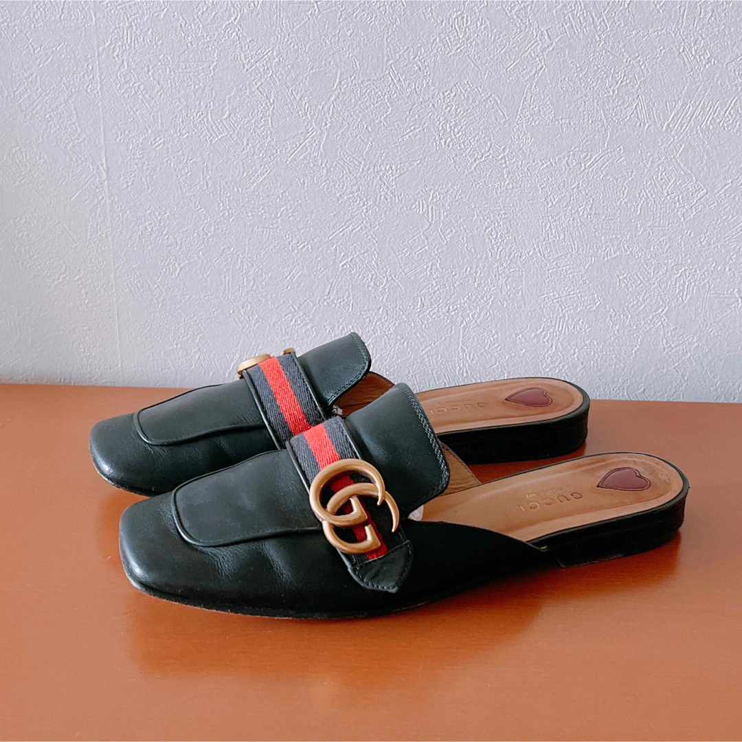 GUCCI グッチ プリンスタウン GGマーモントレザースリッパ 423694 GUCCI グッチ プリンスタウン GGマーモントレザースリッパ 423694