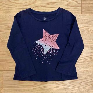 ギャップキッズ(GAP Kids)のGAP ロンT 星柄 キラキラ ネイビー(Tシャツ/カットソー)