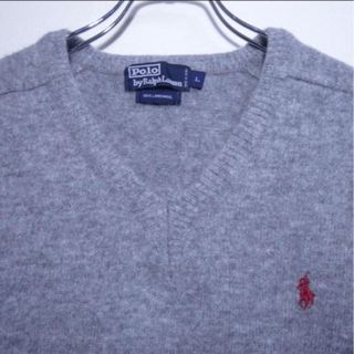 ポロラルフローレン(POLO RALPH LAUREN)の美品 ヴィンテージ 90s ラルフローレン ラムウール100% セーター(ニット/セーター)