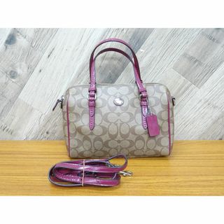 コーチ(COACH)のK大007/ コーチ シグネチャー PVC レザー 2WAY ハンドバッグ(ハンドバッグ)