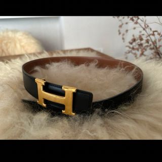 エルメス(Hermes)のHERMES   ベルト　70   ブラック　ゴールド(ベルト)