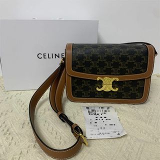 celine - 598 セリーヌ マカダム ショルダーバッグ ブラウンの通販｜ラクマ