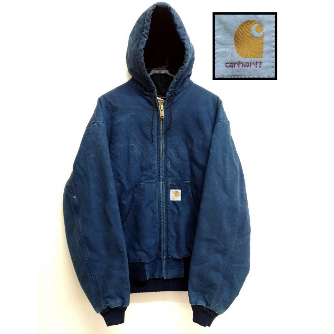 【80s】Carhartt カーハート アクティブジャケット ブルー L