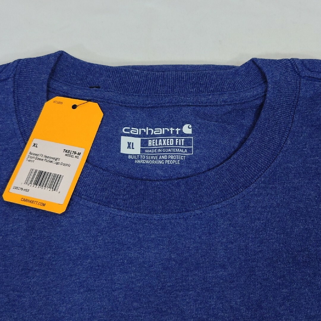 carhartt(カーハート)の【XL】Carhartt カーハート グラフィックロゴプリントT ブルーヘザー メンズのトップス(Tシャツ/カットソー(半袖/袖なし))の商品写真