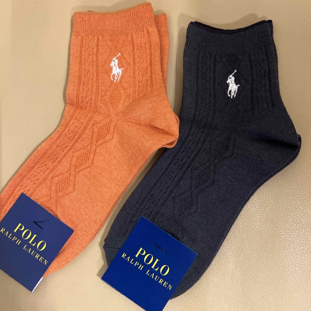 POLO RALPH LAUREN(ポロラルフローレン)の初出品‼️新品　女性　ポロラルフローレン　綿毛ソックス2足組　送料無料 レディースのレッグウェア(ソックス)の商品写真