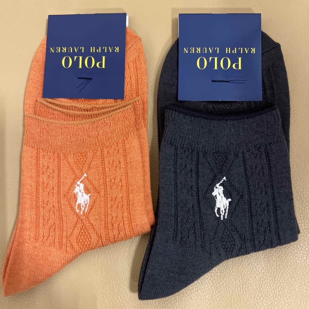 POLO RALPH LAUREN(ポロラルフローレン)の初出品‼️新品　女性　ポロラルフローレン　綿毛ソックス2足組　送料無料 レディースのレッグウェア(ソックス)の商品写真