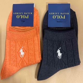 ポロラルフローレン(POLO RALPH LAUREN)の初出品‼️新品　女性　ポロラルフローレン　綿毛ソックス2足組　送料無料(ソックス)