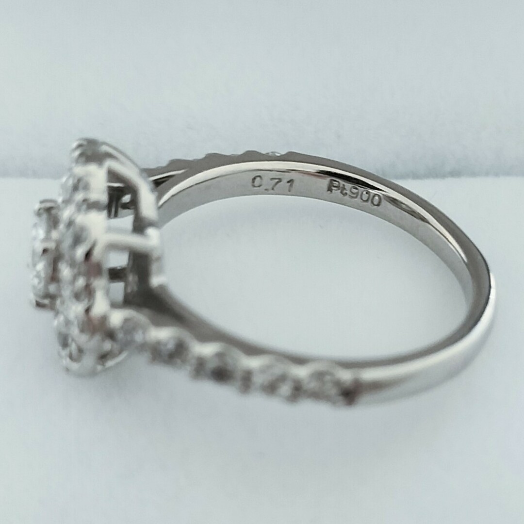 ダイヤモンド フラワー リング Pt900 0.71ct 4.0g レディースのアクセサリー(リング(指輪))の商品写真