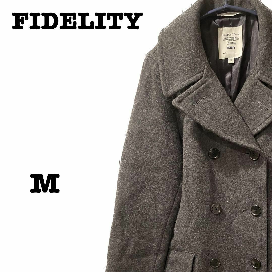 ピーコートFIDELITYビンテージウールピーコート(アメリカ製)グレー　M