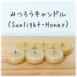 蜜蝋キャンドル　【Sunlight・Honey】（6個）(アロマ/キャンドル)