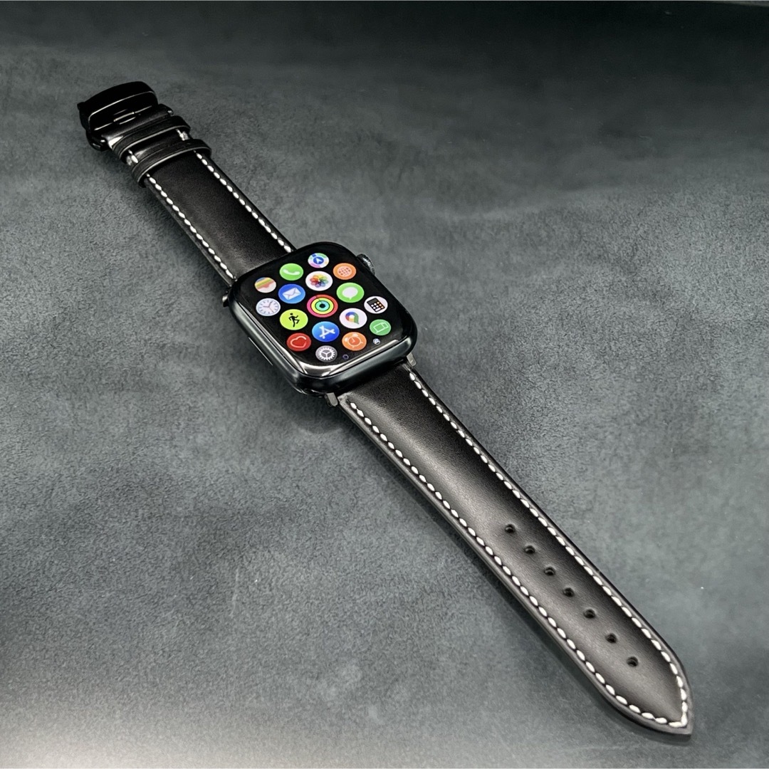 Apple Watch(アップルウォッチ)のアップルウォッチ　本革レザーベルト メンズの時計(レザーベルト)の商品写真