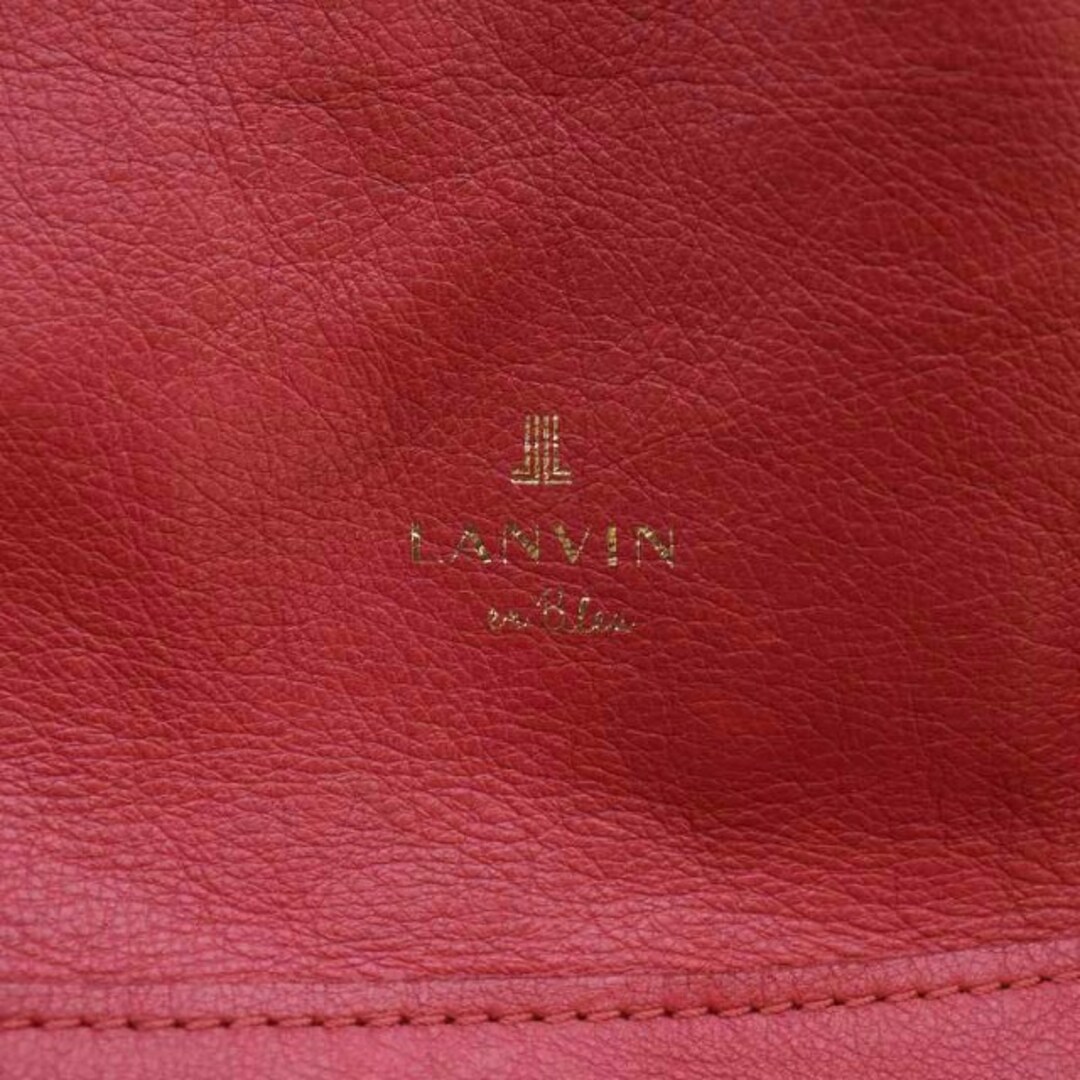 LANVIN en Bleu(ランバンオンブルー)のランバンオンブルー トートバッグ ハンドバッグ レザー 赤 レッド レディースのバッグ(トートバッグ)の商品写真