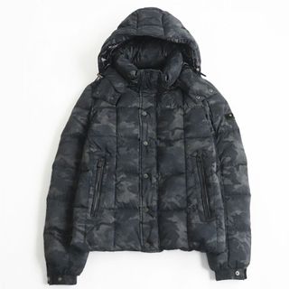 タトラス(TATRAS)の極美品●TATRAS タトラス カモフラ/迷彩柄 ロゴワッペン付き ダブルジップ フーデッドダウンジャケット 1 グレー系 正規品 メンズ(ダウンジャケット)