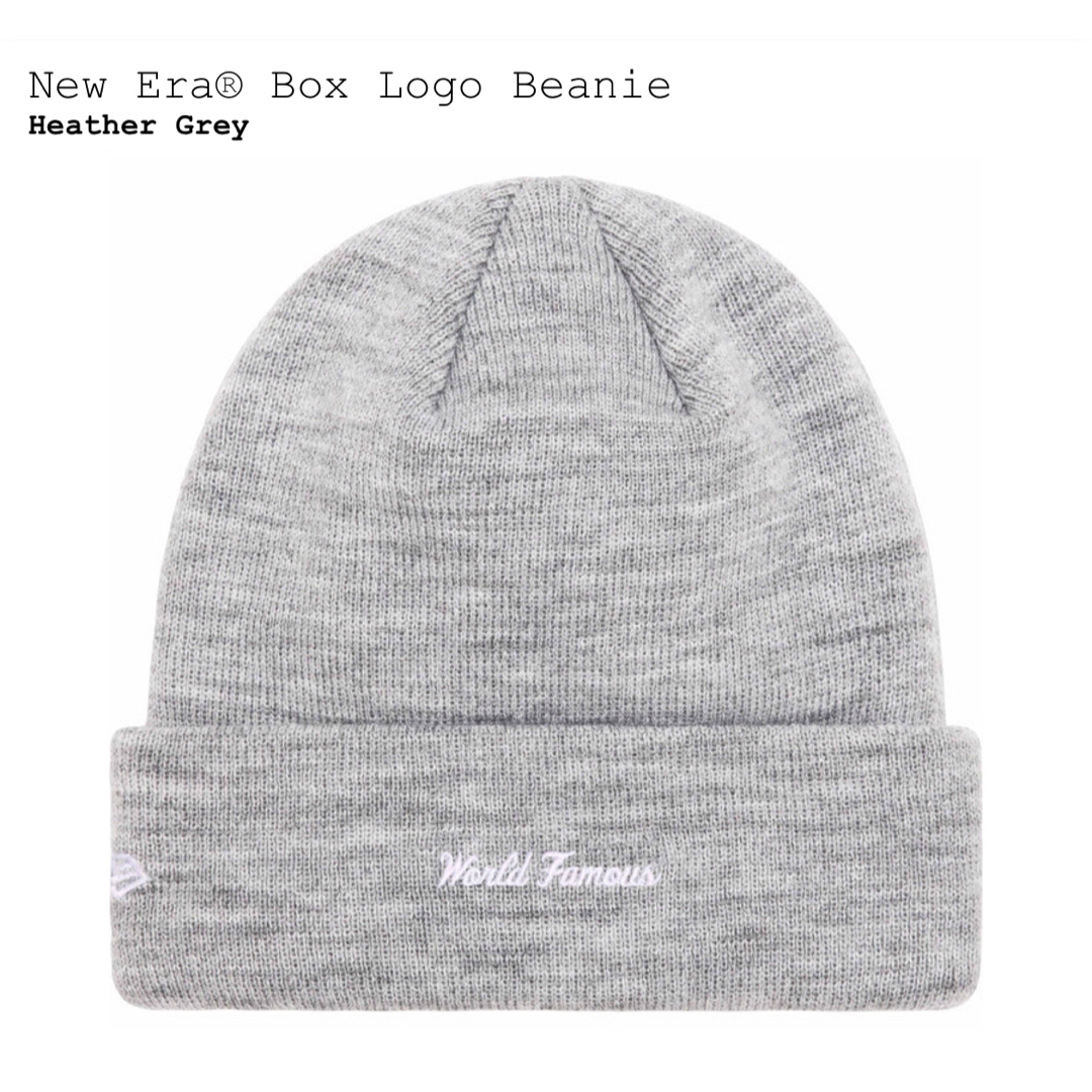 ニット帽/ビーニーSupreme New Era Box Logo Beanie Grey