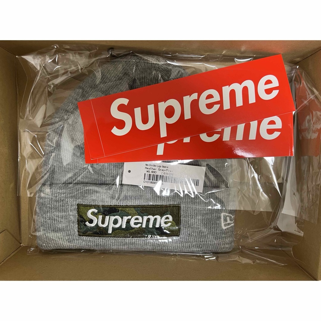 ニット帽/ビーニーSupreme New Era Box Logo Beanie Grey