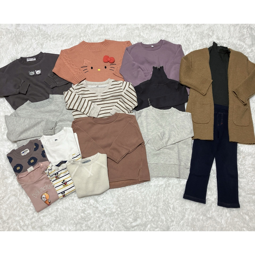 UNIQLO(ユニクロ)の女の子 100 秋冬 冬 まとめ売り キッズ/ベビー/マタニティのキッズ服女の子用(90cm~)(ジャケット/上着)の商品写真