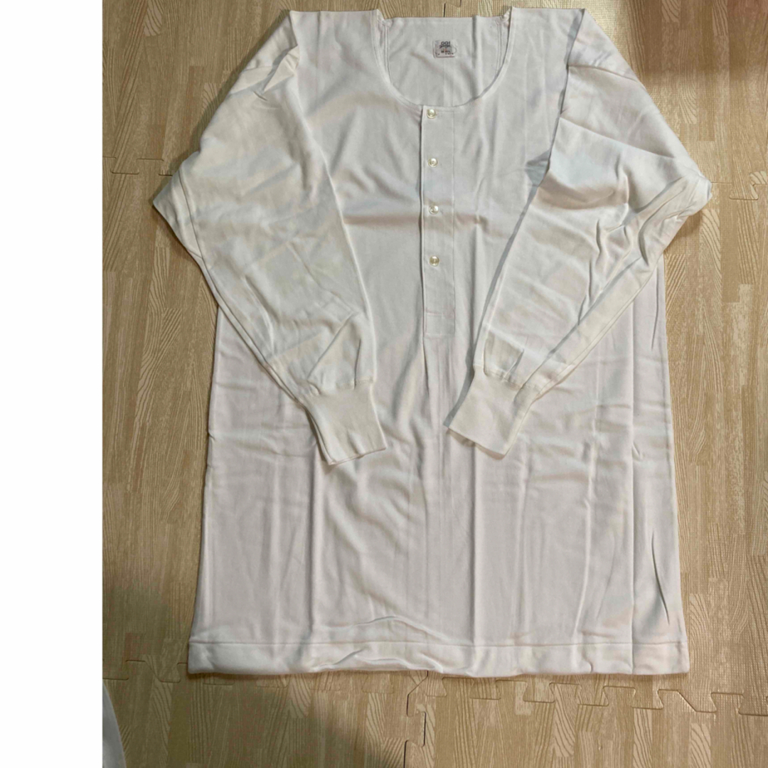 GUNZE(グンゼ)のグンゼ GQ1 LL 上下セット 長袖シャツ･長ズボン下 白 綿100% メンズのアンダーウェア(その他)の商品写真