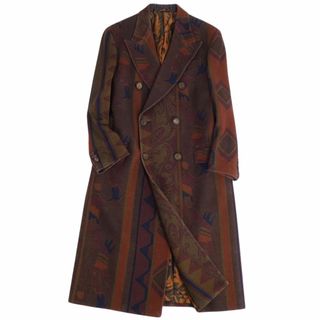 エトロ(ETRO)のエトロ ETRO コート チェスターコート ロングコート ペイズリー柄 ウール アウター メンズ 48(M相当) ブラウン(その他)