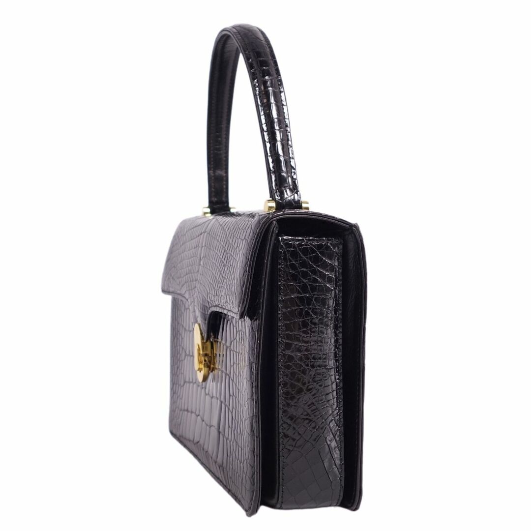 美品 クロコダイル CROCODILE バッグ ハンドバッグ ゴールド金具 美品 クロコダイル CROCODILE バッグ ハンドバッグ ゴールド金具