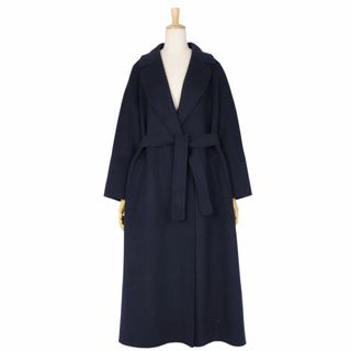 マックスマーラ(Max Mara)の極美品 エスマックスマーラ S Max Mara コート cucito a mano クチートアマーノ ガウンコート ボタンレス ウール アウター レディース JI38 USA4 FB36(S相当) ネイビー(その他)