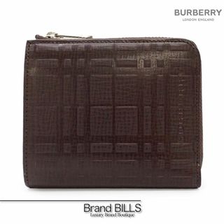 バーバリー(BURBERRY)の未使用品 バーバリー ラウンドファスナー財布 コインケース キーケース カードホルダー レザー ブラウン(財布)