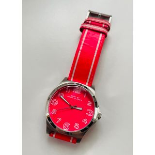 マークバイマークジェイコブス(MARC BY MARC JACOBS)の【電池新品の美品】マークバイマークジェイコブスのヘンリートロンプ！ピンク☆(腕時計)