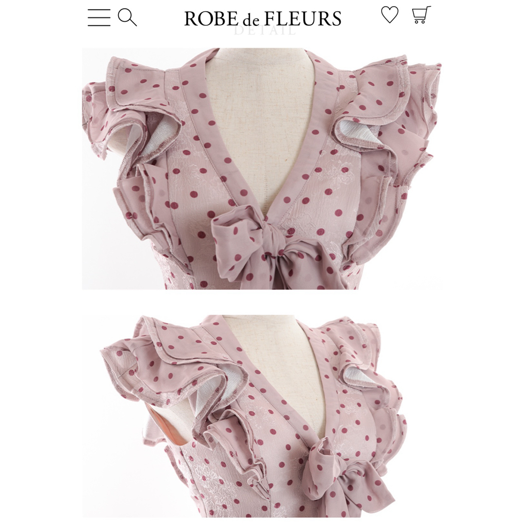 ROBE(ローブ)の【1回着用】ROBE de FLEURS ローブドフルール　Lサイズ レディースのフォーマル/ドレス(ナイトドレス)の商品写真