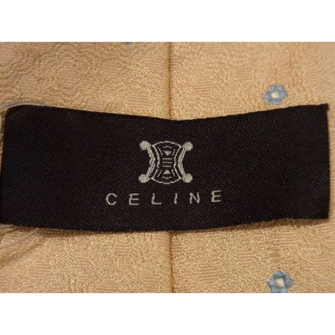 celine(セリーヌ)の■美品■ CELINE セリーヌ シルク100% フラワー 花 総柄 ネクタイ 紳士 メンズ ゴールド系 DD4565 メンズのファッション小物(ネクタイ)の商品写真