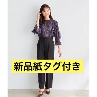 ストラ(Stola.)のストラ23年新品★泉里香着洗える！ウール調ややワイドパンツセンタープレスパンツ(カジュアルパンツ)