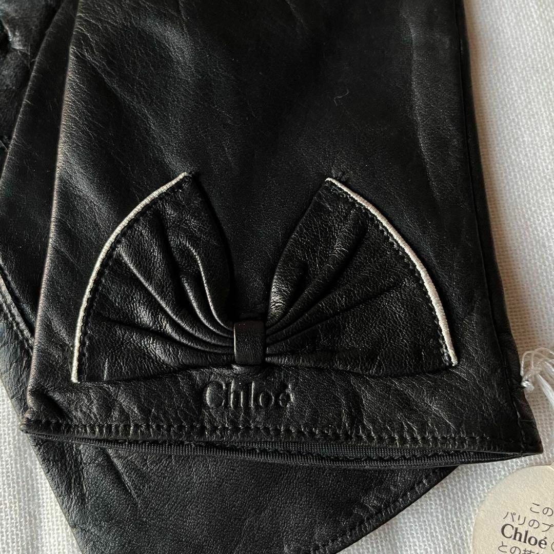 Chloe(クロエ)のクロエ　chloe レザー手袋　グローブ　黒　ブラック レディースのファッション小物(手袋)の商品写真
