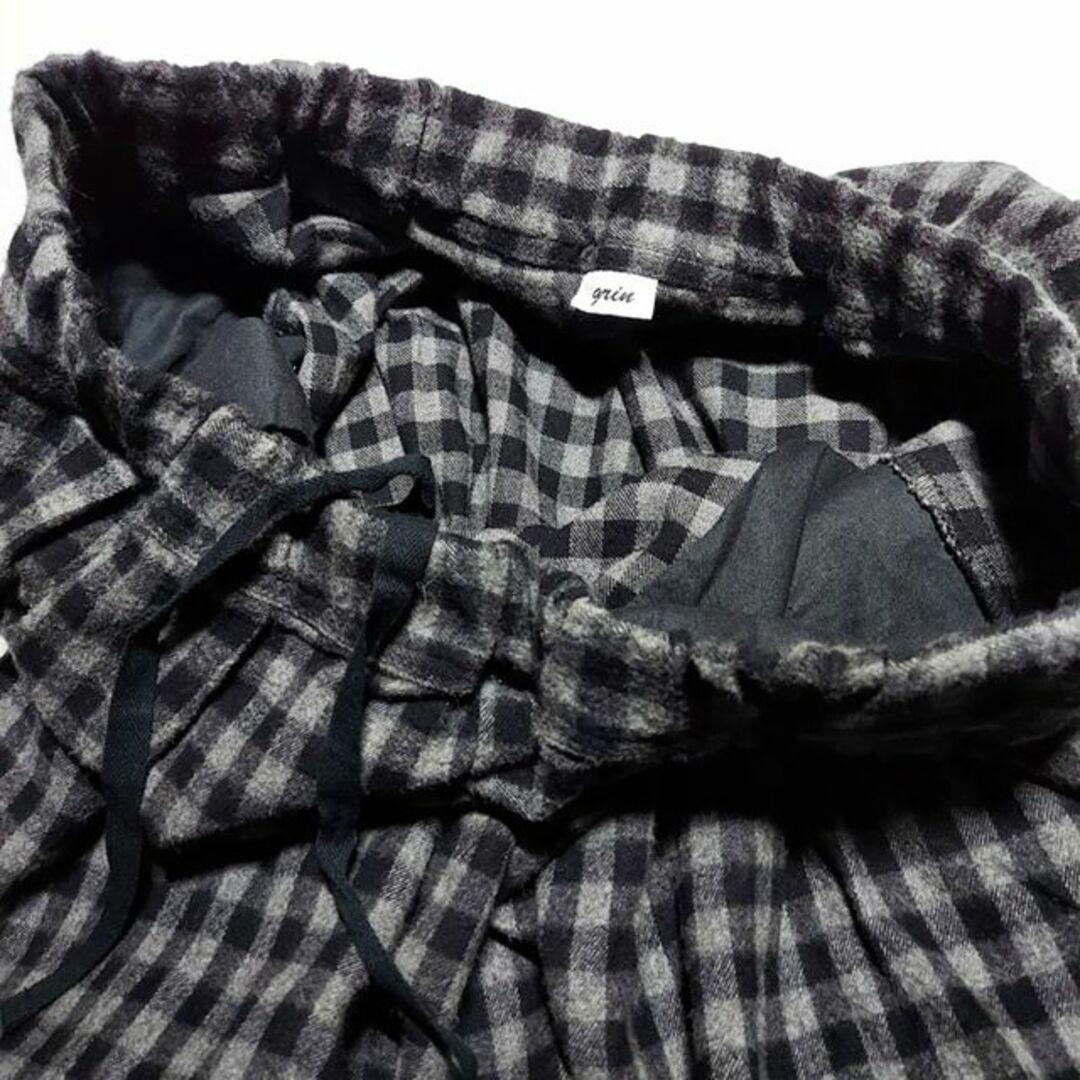 45rpm(フォーティーファイブアールピーエム)の新品 grin✨グリン シャギー フランネル ギンガムチェック バルーンスカート レディースのスカート(ロングスカート)の商品写真