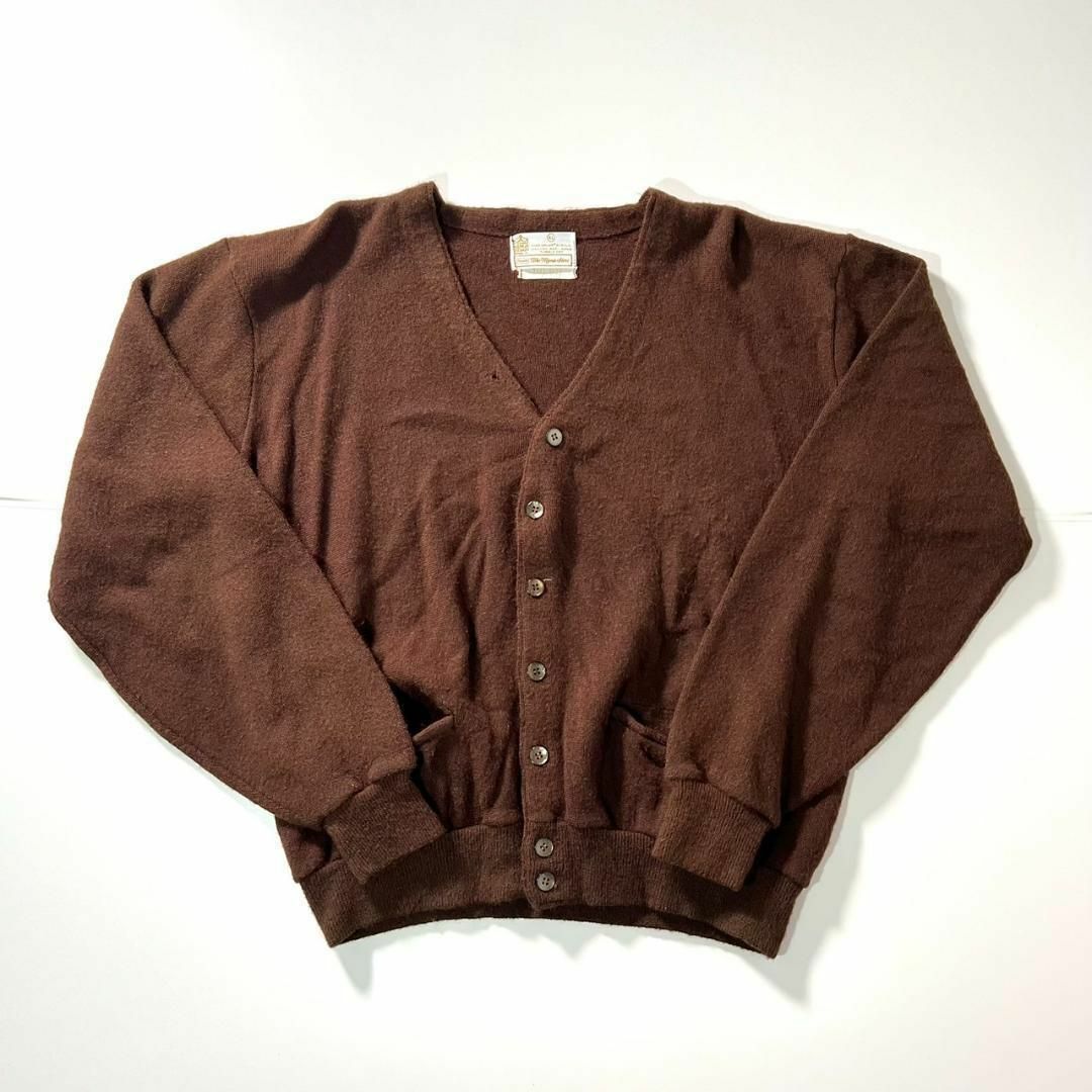 70s KINGSROAD sears シアーズ アクリルカーディガン ブラウン
