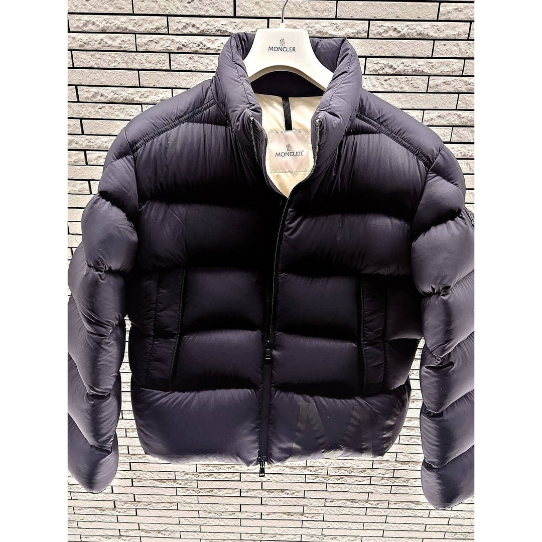 MONCLER(モンクレール)のMONCLER / WILMS ナイロン フーデッド ダウンジャケット ブラック メンズのジャケット/アウター(ダウンジャケット)の商品写真