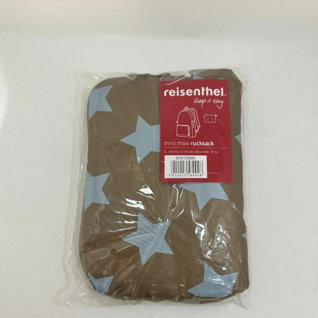 ライゼンタール　ミニマキシ　ポケッタブルリュック　　カーキ　星柄 レディースのバッグ(リュック/バックパック)の商品写真