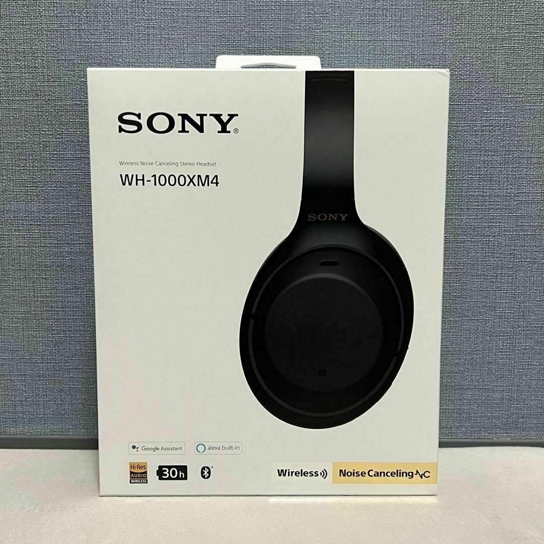 ワイヤレスヘッドホン WH-1000XM4 ブラック - イヤフォン ワイヤレスヘッドホン WH-1000XM4 ブラック - イヤフォン