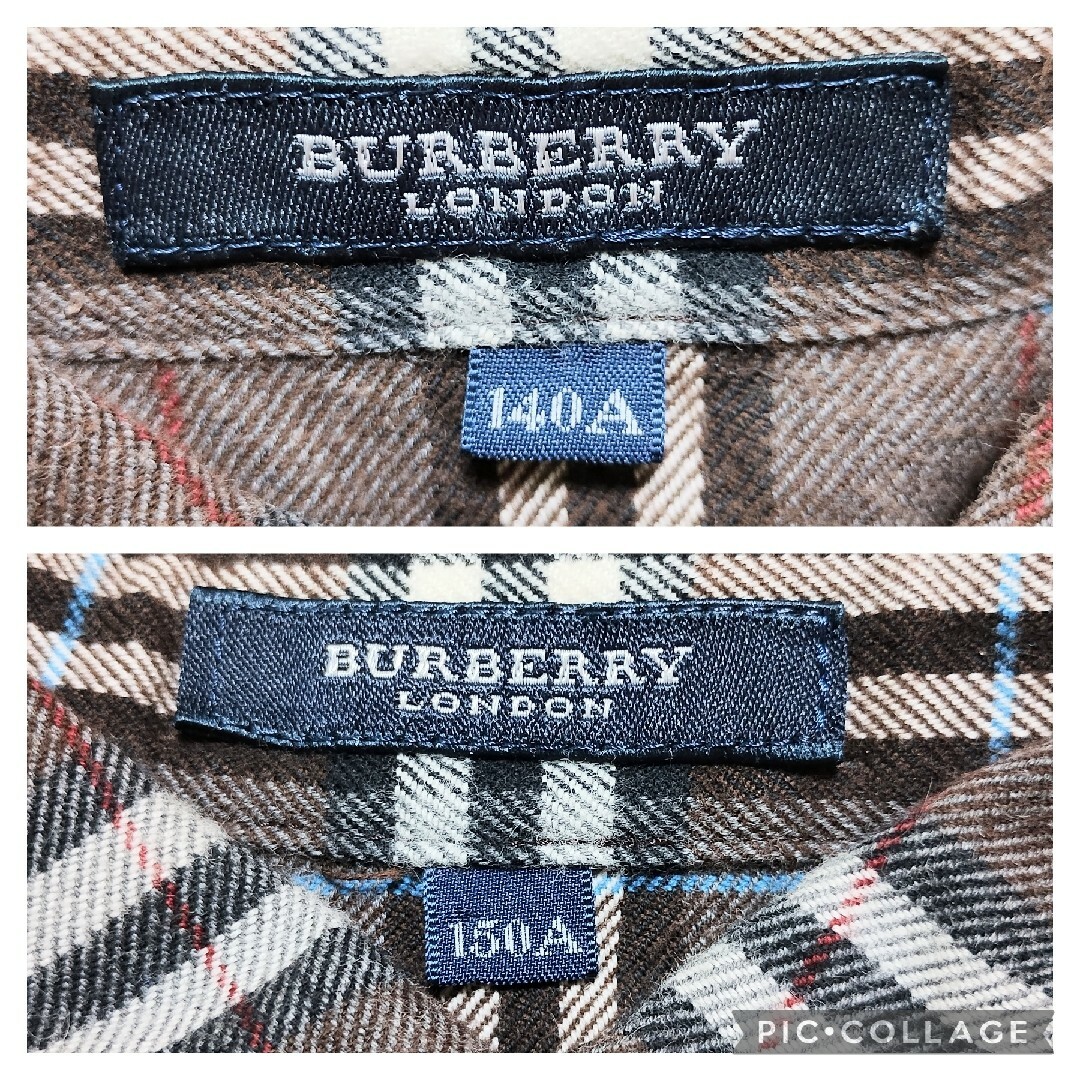 BURBERRY(バーバリー)のセット販売　バーバリー　ボタンダウンシャツ　チェック　双子コーデ　140　150 キッズ/ベビー/マタニティのキッズ服男の子用(90cm~)(ニット)の商品写真