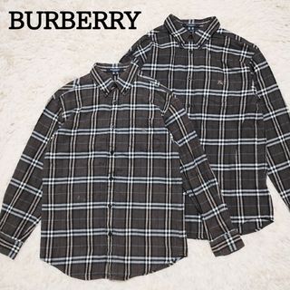 バーバリー(BURBERRY)のセット販売　バーバリー　ボタンダウンシャツ　チェック　双子コーデ　140　150(ニット)