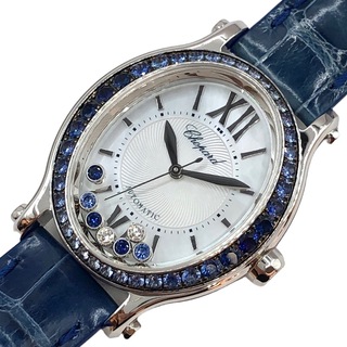 ショパール(Chopard)の　ショパール Chopard ハッピースポーツ ホワイトシェル 275362-1003 ホワイト K18WG 自動巻き レディース 腕時計(腕時計)