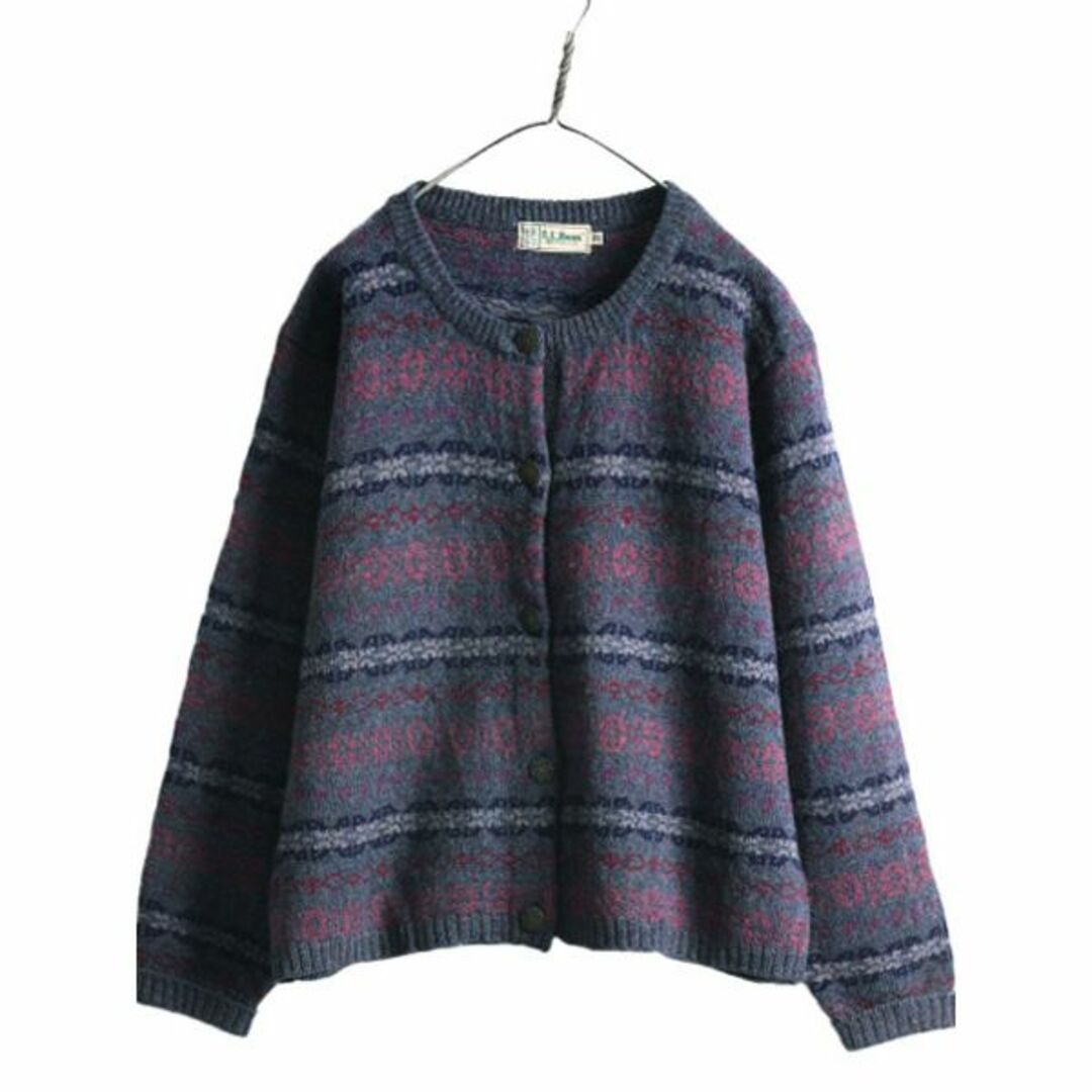 100%品質 80s エルエルビーン ウール ニット カーディガン レディース XL 女性用