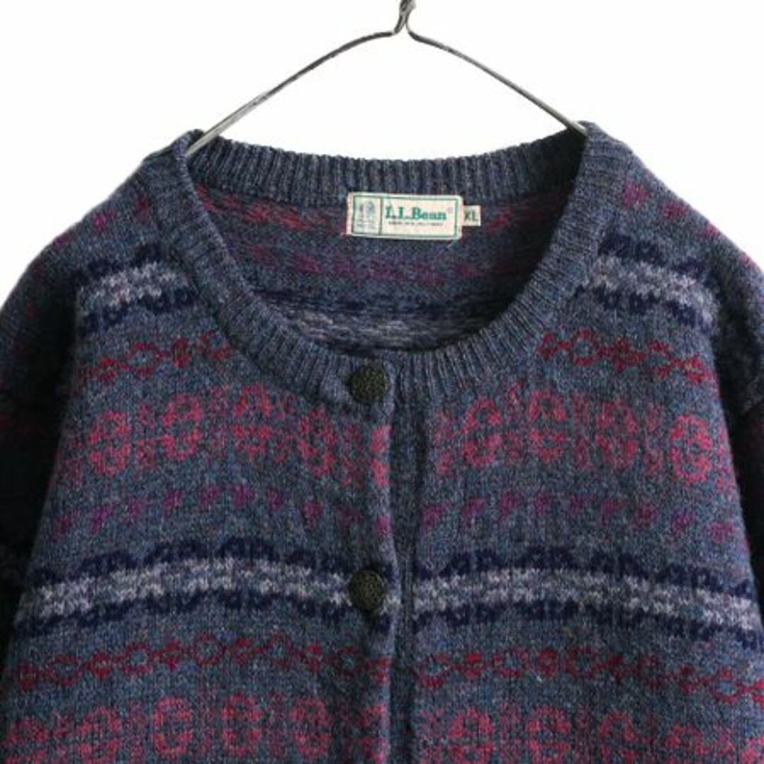 お歳暮ならオンライン ウール エルエルビーン 80s ニット XL レディース カーディガン 女性用